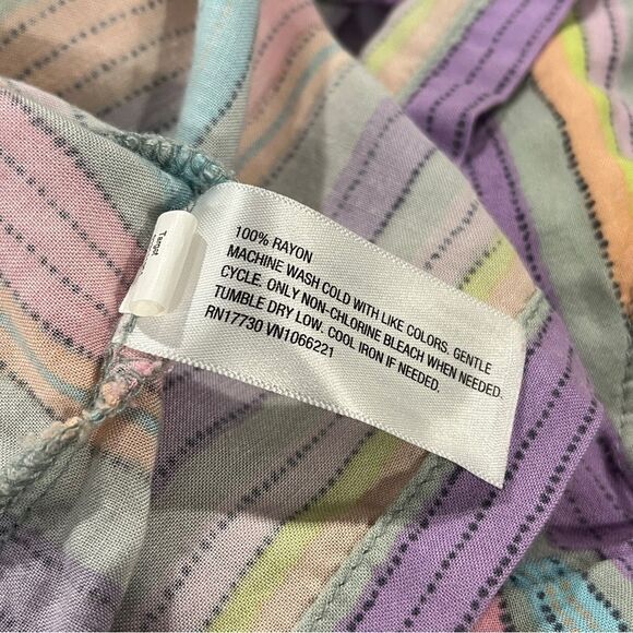 Mossimo Striped Multicolor short sleeve Casual Dress size small - Picture 8 of 11